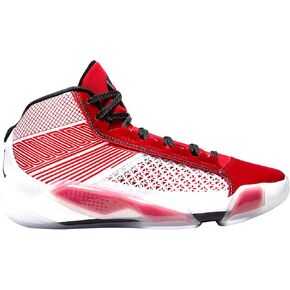 NIKE Air Jordan XXXVIII FIBA Basketball Shoes (FN7481-100, White/Pure Platinum/Metallic Gold)