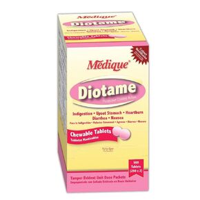 Medique MP220-33 Diotame Anti-Indigestion Tablet, Pink, Pink (Pack of 50)