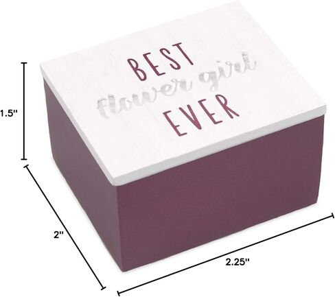 مجوهرات Pavilion Gift Company Pavilion-Flower Girl-Purple Mini Jewelry مقاس 2.25 × 2 × 1 بوصة، صندوق حلية، 2.25 بوصة in Saudi Arabia