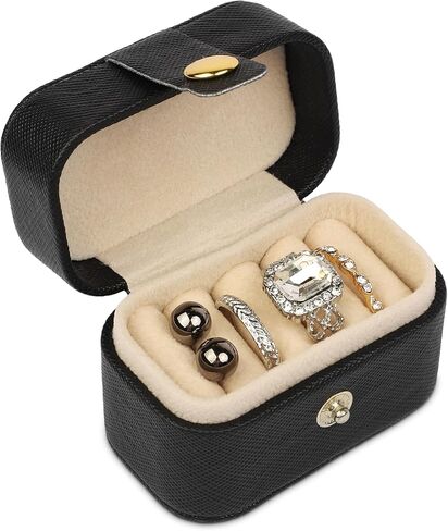 Small Travel Jewelry Case, Mini Jewelry Ring Box, Ring Holder, Portable Travel Jewelry Organizer, Storage Case for Rings and Earrings for Women, Blue in Saudi Arabia