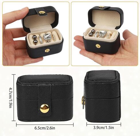 Small Travel Jewelry Case, Mini Jewelry Ring Box, Ring Holder, Portable Travel Jewelry Organizer, Storage Case for Rings and Earrings for Women, Blue in Saudi Arabia