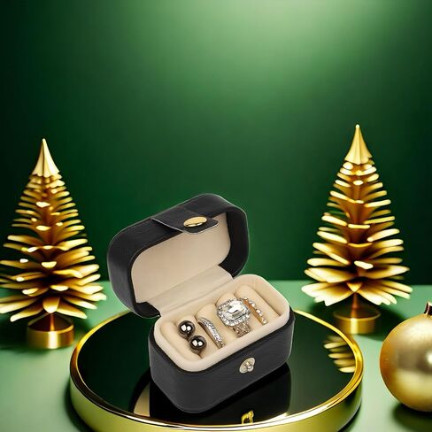 Small Travel Jewelry Case, Mini Jewelry Ring Box, Ring Holder, Portable Travel Jewelry Organizer, Storage Case for Rings and Earrings for Women, Blue in Saudi Arabia