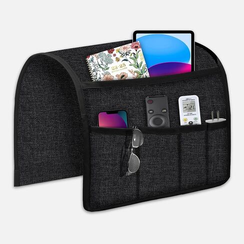 Joywell Sofa Armrest Organizer, Remote Control Holder for Recliner Couch, Arm Chair Caddy with 5 Pockets for Magazine, Tablet, Phone, iPad, Burgundy in Saudi Arabia
