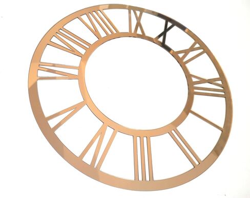11.81 Inch (30cm) Gold Elegant Clock Face for Resin, Crafts, DIY, Round Mirror Clock Dial Plate with Roman Numerals, Resin Accessories in Saudi Arabia