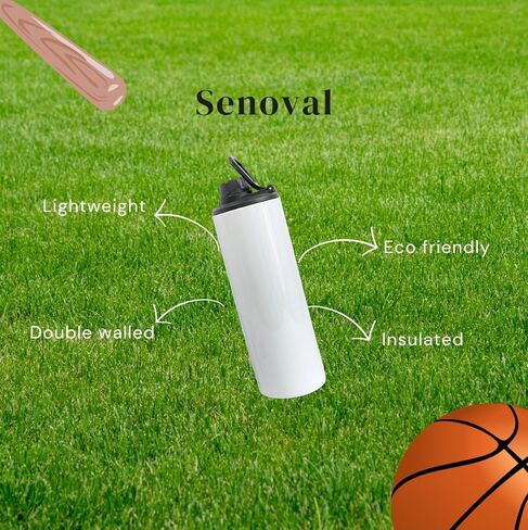 16oz Sports Water Bottle, Stainless Steel Water Bottle, Eco-Friendly Bottle,Leakproof Tumbler, Lock Lid, Insulated Tumbler, Durable Tumbler, Sublimation Bottle in Saudi Arabia