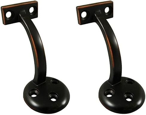 3-7/8" Heavy duty handrail bracket 3 hole flat black support de rampe robuste mat noir 3-7/8po in Saudi Arabia