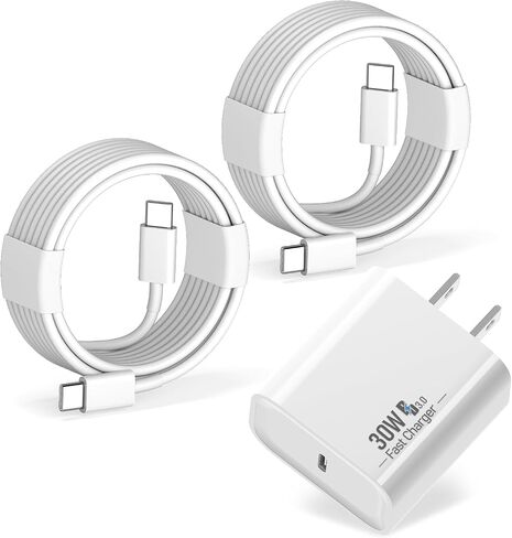 USB C Charger Block for Apple Watch,30W GaN USB-C Fast Charging Power Adapter Plug Brick Cube Compatible with iWatch Series Ultra/9/8/7/6/SE/SE2/5/4/3/2 and Compatible with iPhone iPad in Saudi Arabia