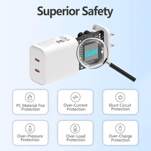 USB C Charger Block for Apple Watch,30W GaN USB-C Fast Charging Power Adapter Plug Brick Cube Compatible with iWatch Series Ultra/9/8/7/6/SE/SE2/5/4/3/2 and Compatible with iPhone iPad in Saudi Arabia