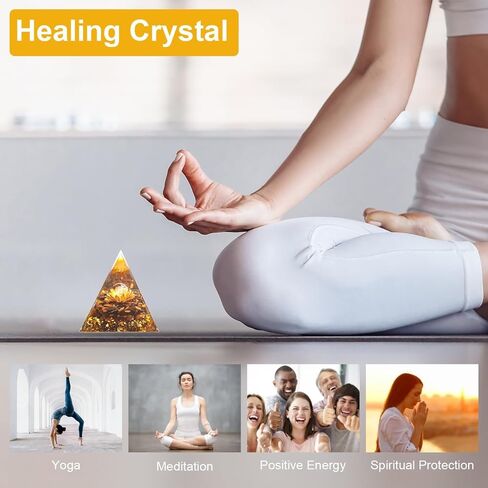 Orgone Pyramid Healing Crystals and Stones with Chakra Stones Flower of Life Orgonite Money for Positive Energy Promotes Wealth, Prosperity and attracts Success Lucky Love in Saudi Arabia