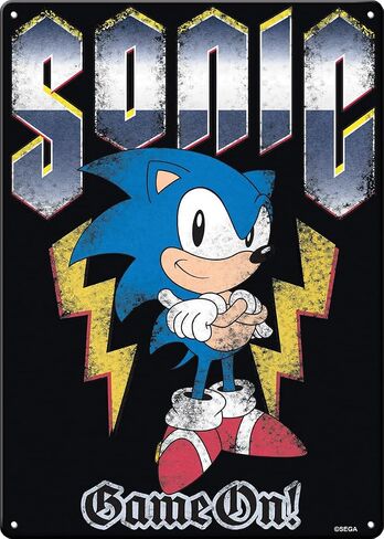 علامة Ata-Boy Sonic The Hedgehog المعدنية مقاس 11.5 بوصة × 8.25 بوصة in Saudi Arabia