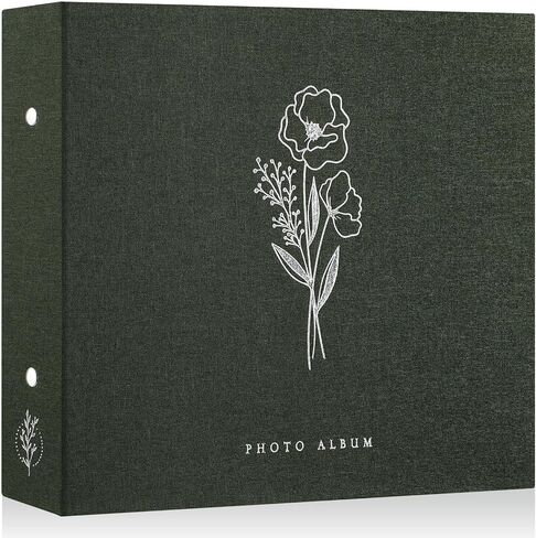 ألبوم صور Lanpn مقاس 12 × 12 100 صورة، مجموعات كتب صور رائعة من الكتان، كل ألبوم يحمل 12 × 12 100 صورة أفقية وعمودية للأطفال الأولاد والبنات (أسود) in Kuwait