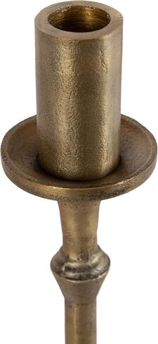 Kate and Laurel Lahari Vintage Three-Piece Taper Candle Holder Set, Set of 3, Antique Brass, Metal Cast Aluminum Candlestick Holders for Dining Table or Fireplace Mantel Display in Saudi Arabia