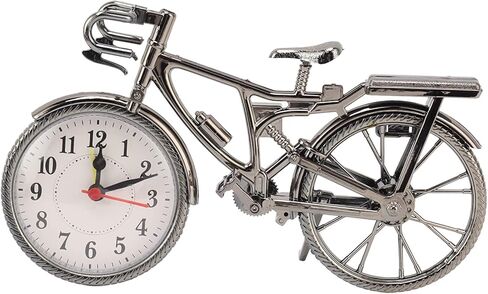 Yosoo Vintage Bicycle Clock, Unisex Desktop Alarm Clock, Analog Display, Motorbike Shape, Compact Size, Long Service Life in Saudi Arabia