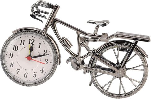 Yosoo Vintage Bicycle Clock, Unisex Desktop Alarm Clock, Analog Display, Motorbike Shape, Compact Size, Long Service Life in Saudi Arabia