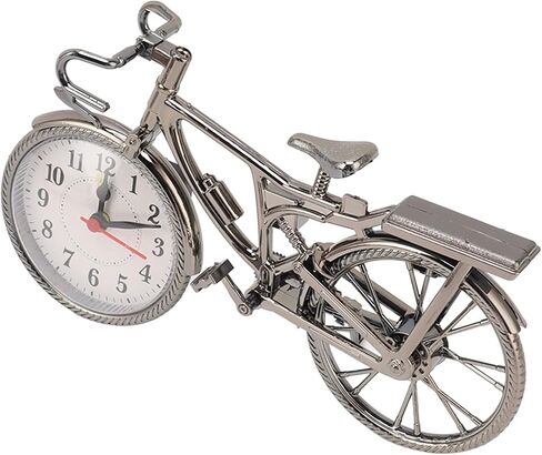 Yosoo Vintage Bicycle Clock, Unisex Desktop Alarm Clock, Analog Display, Motorbike Shape, Compact Size, Long Service Life in Saudi Arabia