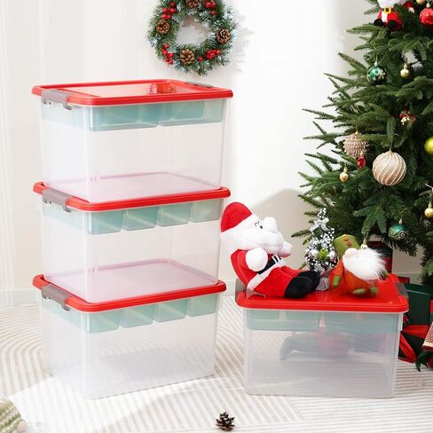 Citylife 17 QT Plastic Storage Box with Removable Tray Craft Organizers and Storage Clear Storage Container for Organizing Bead, Tool, Sewing, Playdoh, Grey in Saudi Arabia