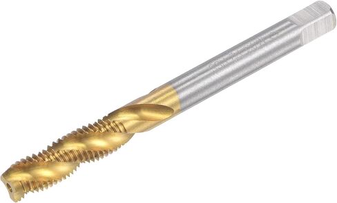 uxcell Spiral Flute Threading Tap M10 x 1.5, Metric HSS (High Speed Steel) Titanium Plated Machine Thread Screw Tap 3 Flutes Tapping Tool H2 Tolerance in Saudi Arabia