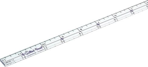 The Quilted Bear Quilter's Quarter - Transparent Acrylic Non Slip Quarter Inch Quilting, Patchwork & Sewing Ruler with ¼", ½", and 1" Markings (8 inches) in Saudi Arabia