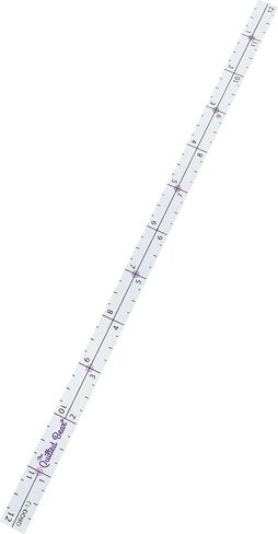 The Quilted Bear Quilter's Quarter - Transparent Acrylic Non Slip Quarter Inch Quilting, Patchwork & Sewing Ruler with ¼", ½", and 1" Markings (8 inches) in Saudi Arabia