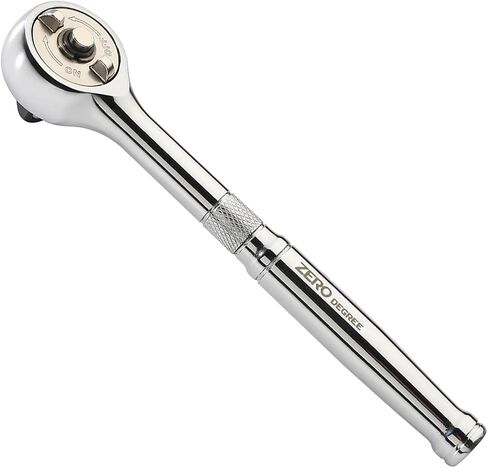 Zero Degree 38152 Ultra-Precise Gearless Ratchet – Nickel Plated High-Carbon Steel with ASME Certified Torque – Durable & Rust-Resistant – Perfect for Tight Spaces, 1/2" Drive in Saudi Arabia