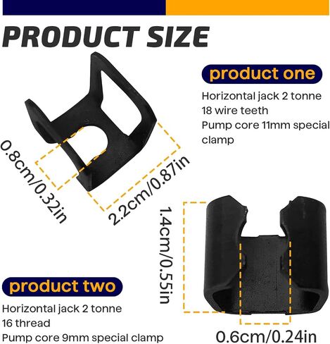 8 Pieces Jack Hoop Claw Clamp Clip, Floor Jack Spare Parts, Replacement Parts for Pittsburgh Floor Jack - Floor Jack Replacement Parts, Black in Saudi Arabia