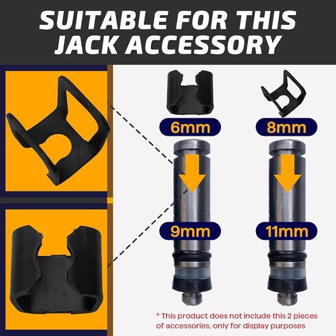 8 Pieces Jack Hoop Claw Clamp Clip, Floor Jack Spare Parts, Replacement Parts for Pittsburgh Floor Jack - Floor Jack Replacement Parts, Black in Saudi Arabia