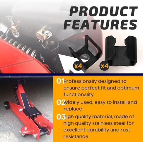 8 Pieces Jack Hoop Claw Clamp Clip, Floor Jack Spare Parts, Replacement Parts for Pittsburgh Floor Jack - Floor Jack Replacement Parts, Black in Saudi Arabia