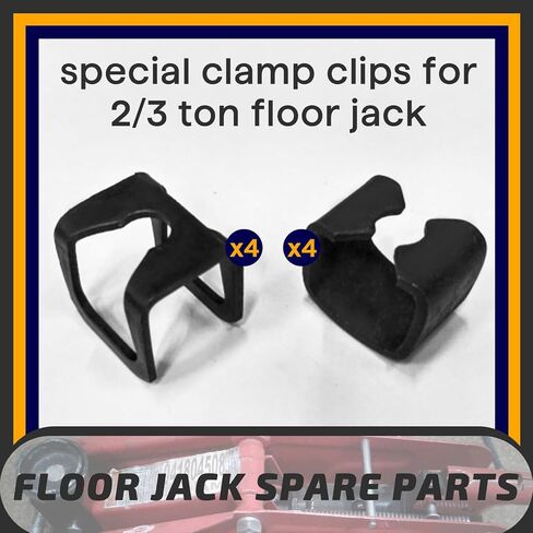 8 Pieces Jack Hoop Claw Clamp Clip, Floor Jack Spare Parts, Replacement Parts for Pittsburgh Floor Jack - Floor Jack Replacement Parts, Black in Saudi Arabia