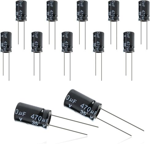 Aluminum Electrolytic Capacitor Kits 35v 470uF 10x17mm Radial Leads DIP Capacitors for Electrical Repair/Arduino/DIY etc. 20Pcs in Saudi Arabia