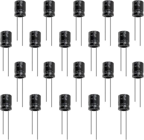 Aluminum Electrolytic Capacitor Kits 35v 470uF 10x17mm Radial Leads DIP Capacitors for Electrical Repair/Arduino/DIY etc. 20Pcs in Saudi Arabia