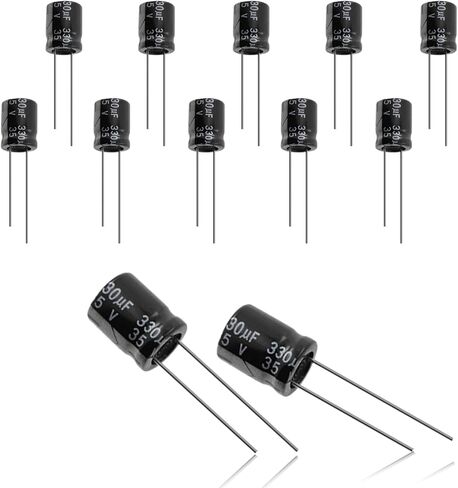 Aluminum Electrolytic Capacitor Kits 35v 470uF 10x17mm Radial Leads DIP Capacitors for Electrical Repair/Arduino/DIY etc. 20Pcs in Saudi Arabia