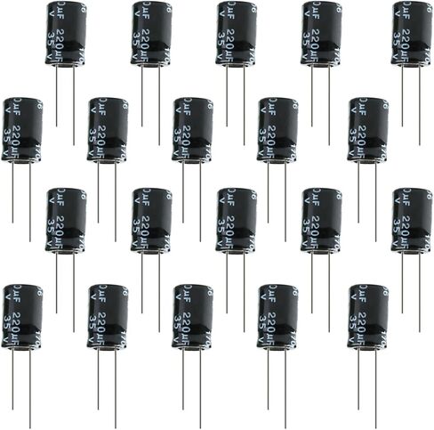 Aluminum Electrolytic Capacitor Kits 35v 470uF 10x17mm Radial Leads DIP Capacitors for Electrical Repair/Arduino/DIY etc. 20Pcs in Saudi Arabia