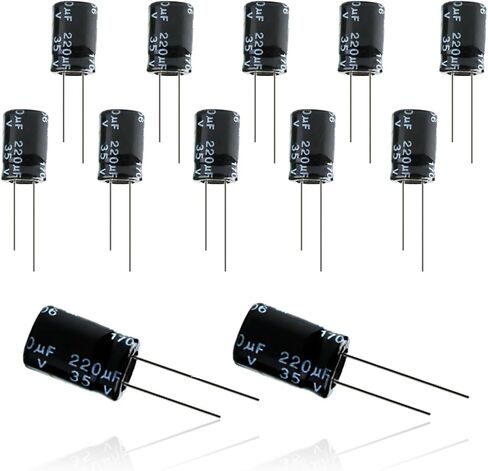 Aluminum Electrolytic Capacitor Kits 35v 470uF 10x17mm Radial Leads DIP Capacitors for Electrical Repair/Arduino/DIY etc. 20Pcs in Saudi Arabia