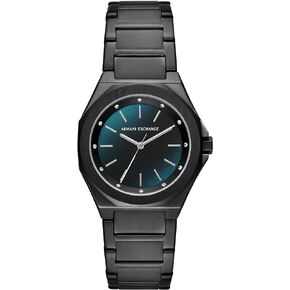 A|X Armani Exchange Women's Watch, Octagonal Three-Hand Watch for Women with Stainless Steel or Silicone Band