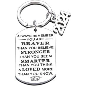 Inspirational 2024 Graduation Keychain Christmas Ornament High School College Graduation Gifts for Him Her Nurse Gifts for Women Men Master Degree HD Senior Medical Student Friend Grad Gift Key Ring