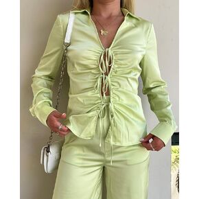 The Drop Women's Butterfly Romantic Tie-Front Blouse by @karsenkimball