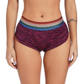 SEASUM Women Sexy Booty Shorts High Waisted Butt Lifting Hot Dance Costume Exotic Rave Clubwear