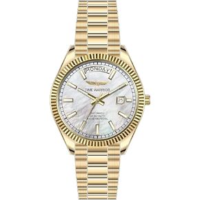 Limited Edition DA Royalty Watch, 18K Yellow Gold Diamond Mother of Pearl Gold Watch for Men 40mm