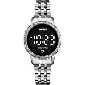 zolohoni Stainless Steel Digital Watches for Women, LED Touch Screen Bracelet Watches Waterproof Elegant Crystal Wrist Watch Clock for Ladies Teens Girls in Kuwait