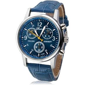Men's Watch, Luxury Fashion Crocodile Faux Leather Mens Wrist Watch