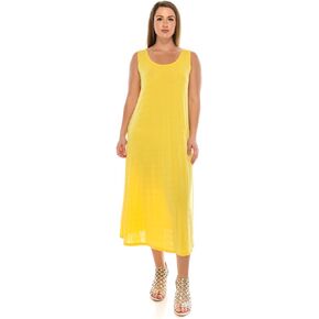 Jostar Women's Tank Long Dress – Sleeveless Scoop Neck Casual Swing Flowy T Shirt One Piece