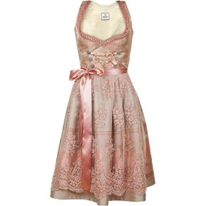 Bavarian Women's Designer Midi Dirndl Rosalie Dress 2-Pieces + Apron Size US2-US22
