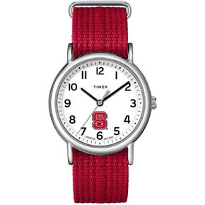 Timex Unisex Weekender 38mm Watch - NC State Wolfpack with Slip-Thru Single Layer Strap