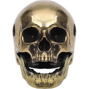Forobb Skull Bead Charm Pendant for Necklace Bracelet Brass Handcrafted Gothic Rock Punk Diablo Biker Retro [Premium 60002]