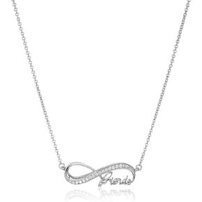مجموعة أمازون قلادة إنفينيتي فريندز من الفضة الإسترلينية 925 وزركونيا مكعب AAA، مقاس 18 بوصة in Kuwait