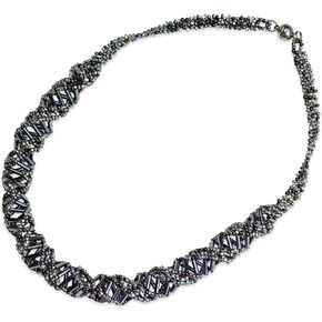 DNA Hematite Beaded Necklace - [18" Long]