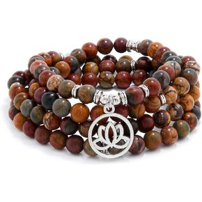 Lotus Flower Gifts Mala Beads 108 Healing Bracelet Necklace Meditation Accessories