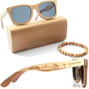 Wood Sunglasses for Men and Women. 100% Maple Wood
