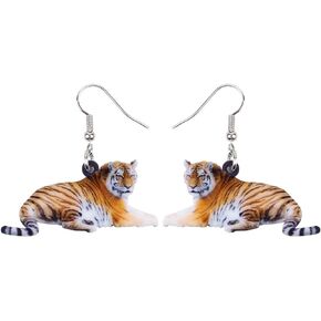 Acrylic Tiger Earrings Dangle for Women Girls Double Sided