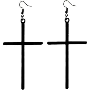 Big Cross Earrings Minimalist Cross Dangle Drop Earrings for Women Girls Jewelry Gifts
